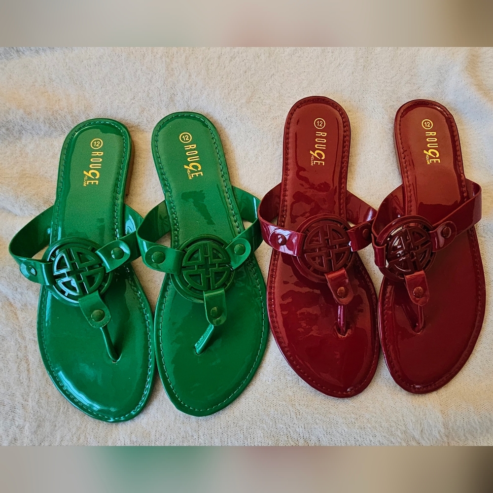 Rouge Green and Red Sandals